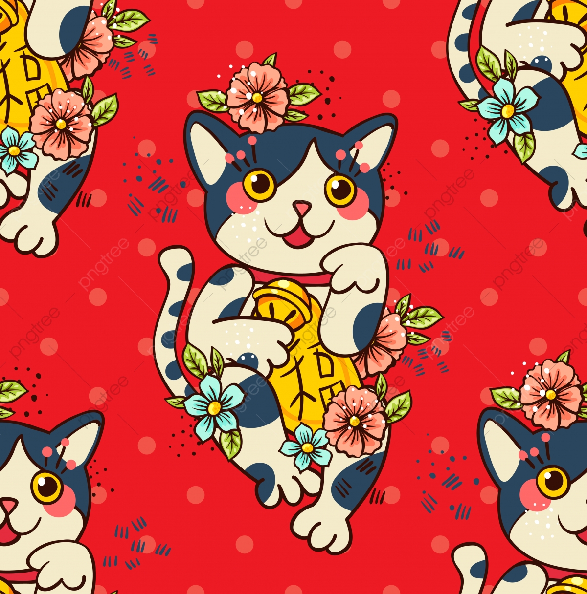 Happy Ese Cat Maneki Neko Flowered, Maneki Neko, Buffycat, Neko 1200x1216 Happy Ese Cat Maneki Neko Flowered, Maneki Neko, Buffycat, Neko