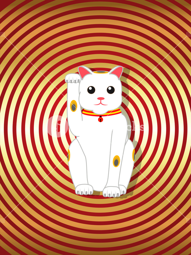 Maneki Neko Cartoon Statue Vector Illustration Royalty Free Stock 750x1000 Maneki Neko Cartoon Statue Vector Illustration Royalty Free Stock