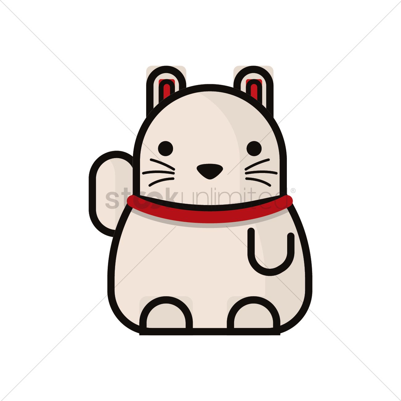 Maneki Neko Vector Image 1300x1300 Maneki Neko Vector Image