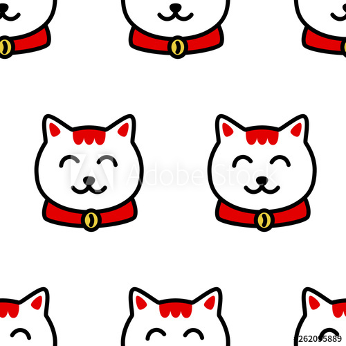 Muzzle Maneki Neko Vector Illustration White And Red Lucky 500x500 Muzzle Maneki Neko Vector Illustration White And Red Lucky