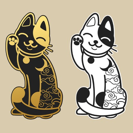 Cute Cats Maneki Neko Vector Illustration Royalty Free Vector 450x450 Cute Cats Maneki Neko Vector Illustration Royalty Free Vector