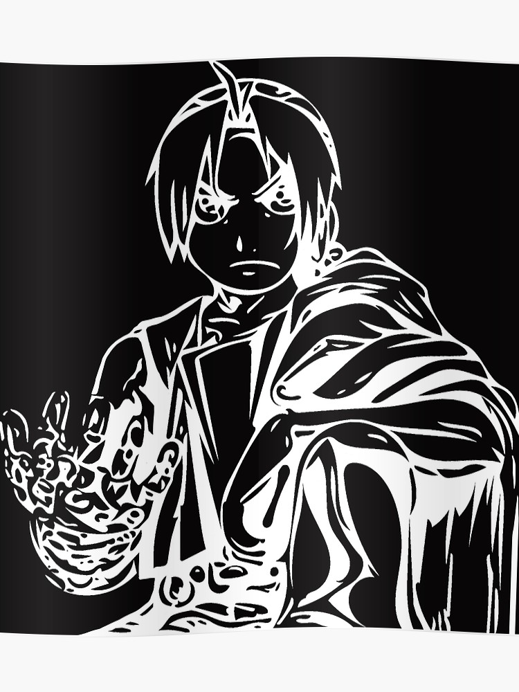 Edward From The Animemanga Fullmetal Alchemist White Vector 750x1000 Edward From The Animemanga Fullmetal Alchemist White Vector