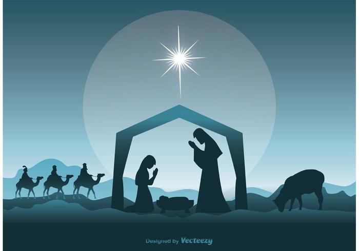 700x490 Nativity Scene Illustration