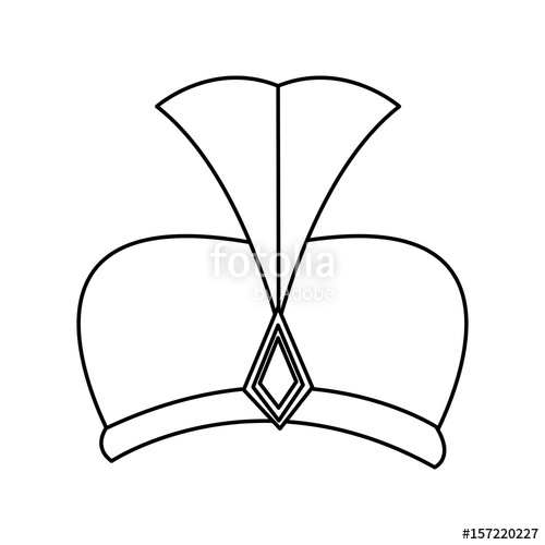 500x500 Outline Hat Wear Wise Kign Of Manger Vector Illustration Stock