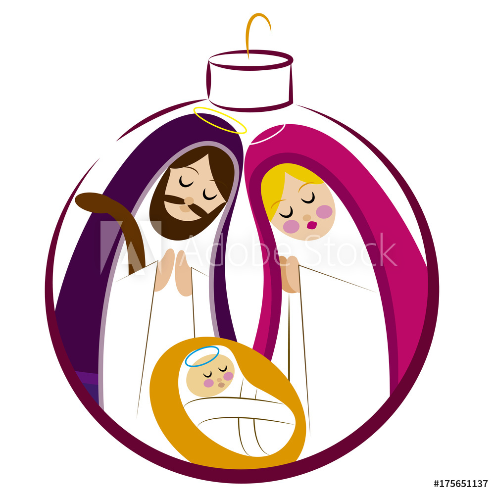 1000x1000 Baby Jesus In A Manger Vector Foto, Poster, Wandbilder Bei