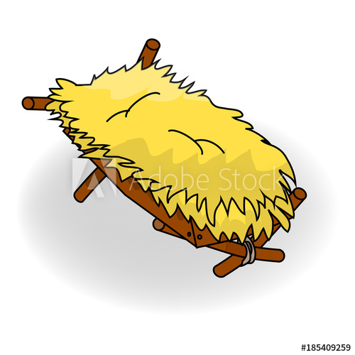 500x500 Christmas Empty Jesus Manger Vector Icon Symbol Design Vector