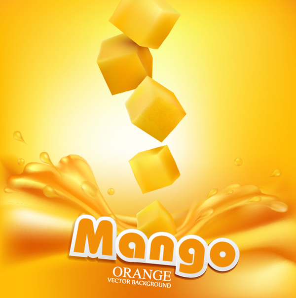 600x605 Mango Orange Background Vector Free Download