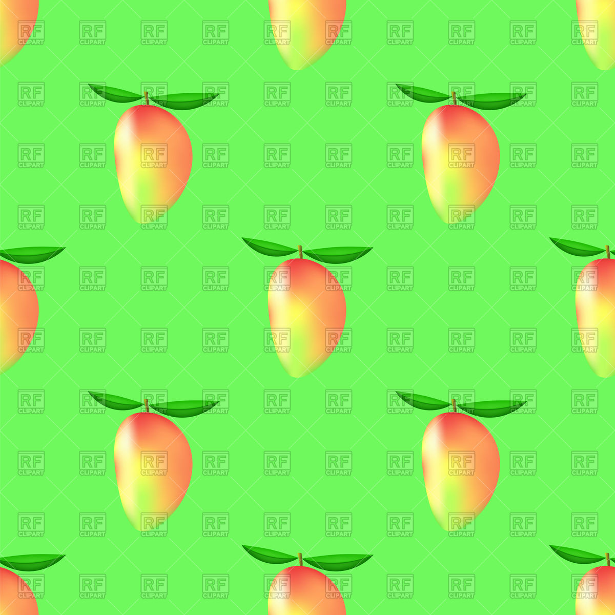 1200x1200 Fresh Mango On Green Background Vector Image Of Backgrounds
