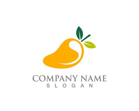 450x360 Mango Logo Icon Fruit Vector Template Royalty Free Vector Graphics