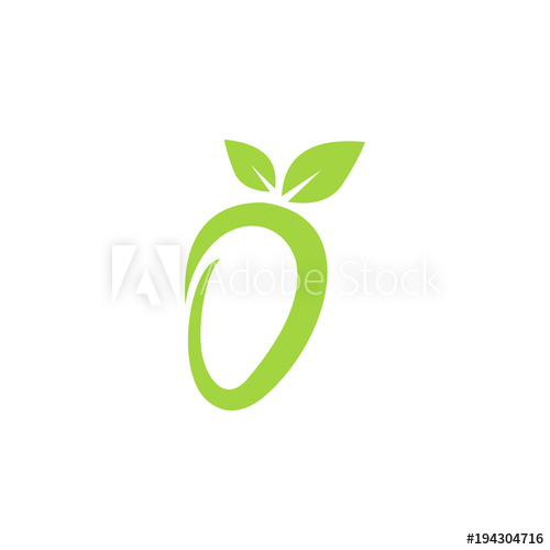 500x500 Mango Logo Vector Fruit Graphic Abstract Template