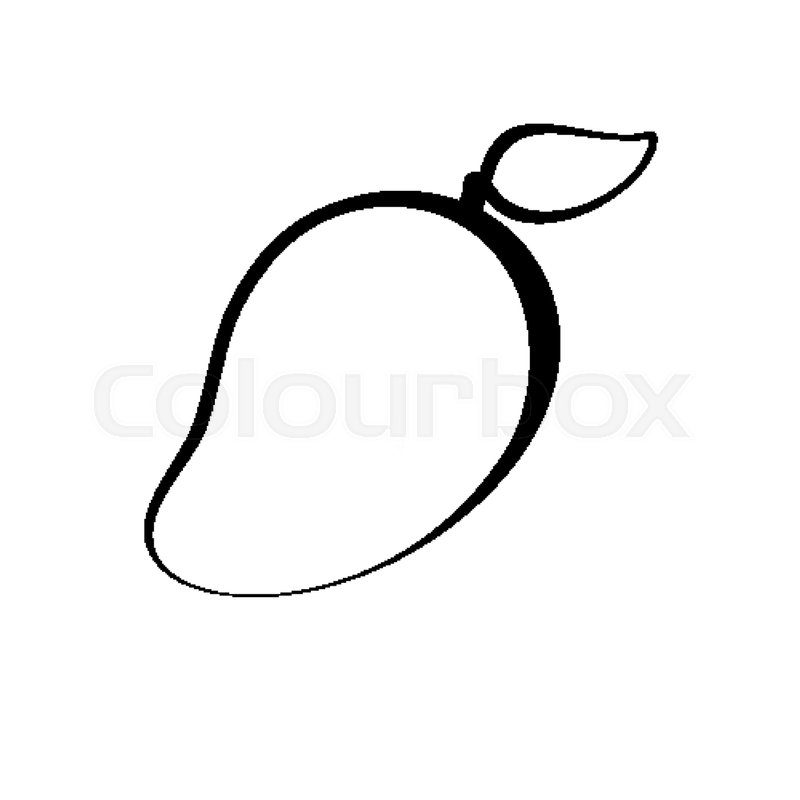 800x800 Simple Lined Mango Logo Isolated On Stock Vector Colourbox