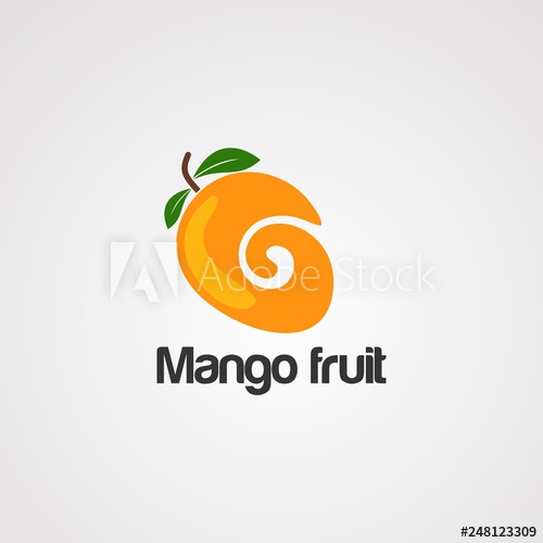 500x500 Mango Fruit Logo Vector, Icon, Element And Template