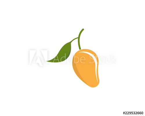 500x400 Mango Icon Logo Vector Template