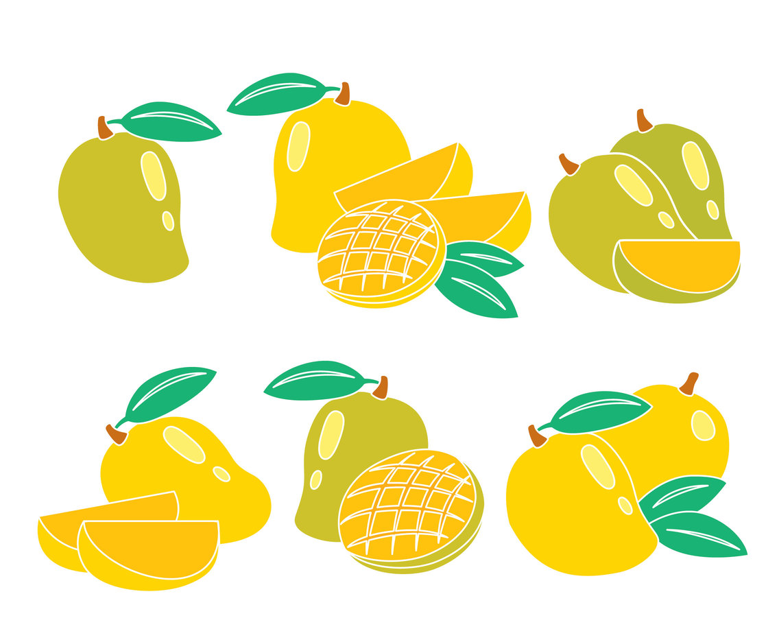 1136x936 Mango Vector Set Vector Art Graphics