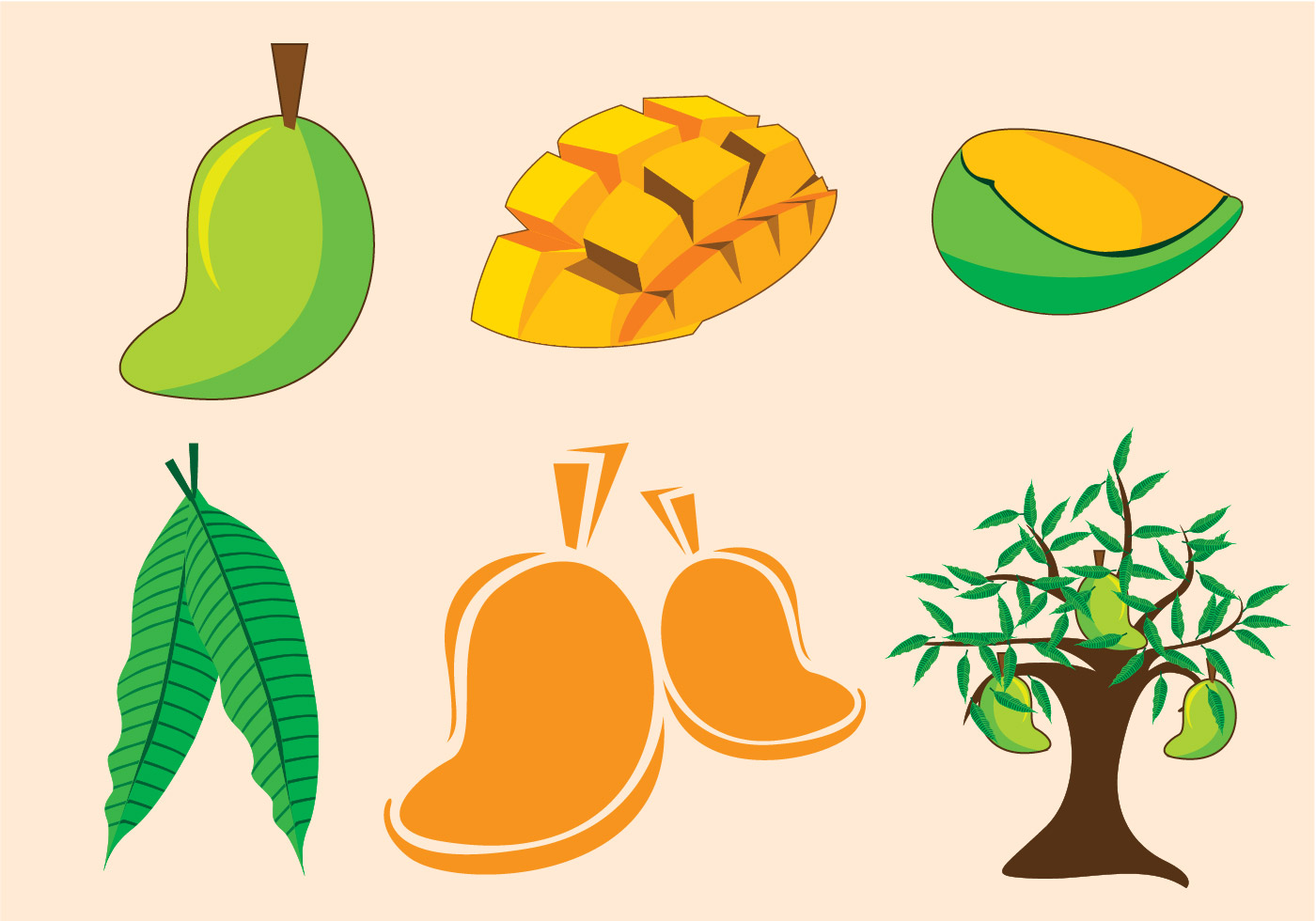 Стилизованное изображение манго
