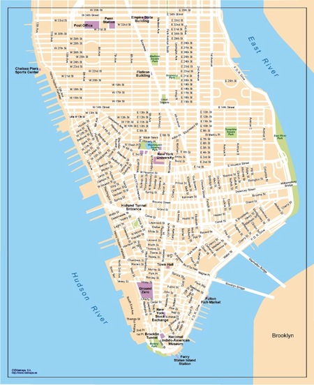 Manhattan Map Vector at Vectorified.com | Collection of Manhattan Map ...