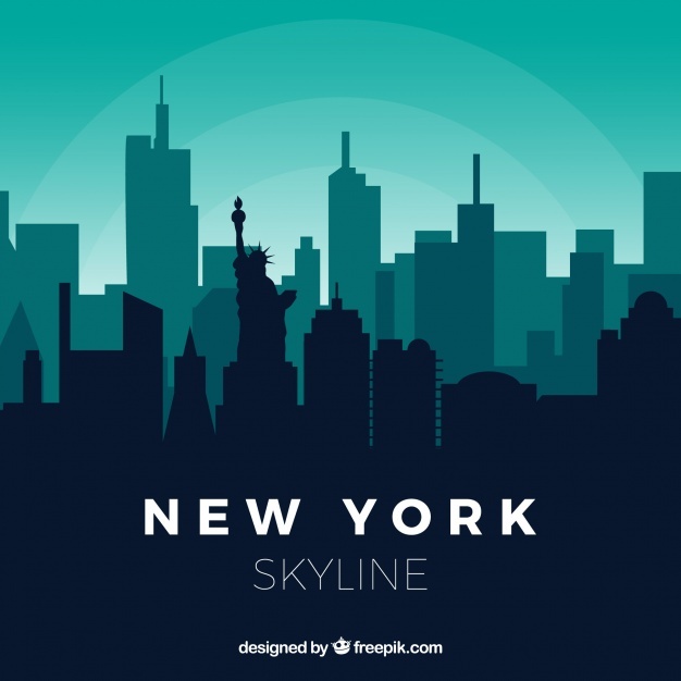 Manhattan Skyline Vector at Vectorified.com | Collection of Manhattan ...