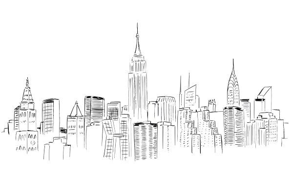 Manhattan Skyline Vector at Vectorified.com | Collection of Manhattan ...