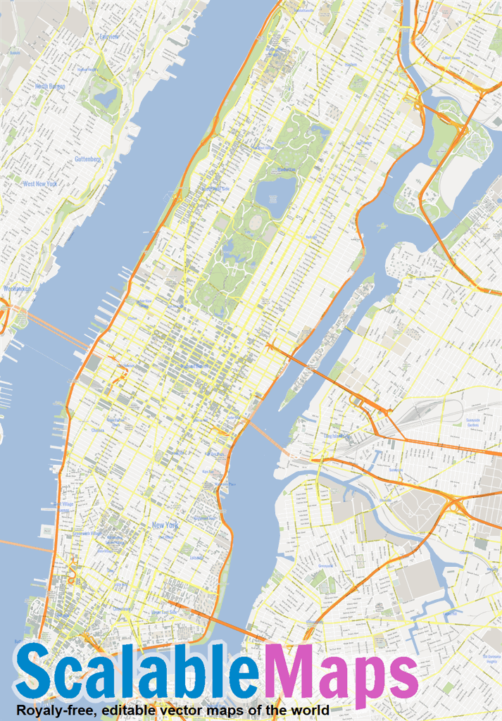 713x1024 Scalablemaps Vector Map Of New York City