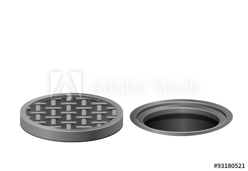 500x346 Manhole And Cover Vector Icon Image