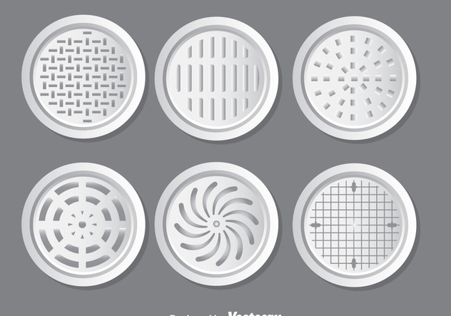 632x443 Metal Manhole Covers Vector Set Free Vector Download Cannypic