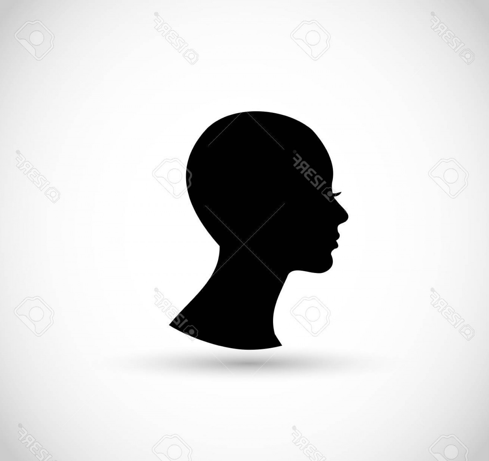 Photostock Vector Woman Profile Silhouette With Bald Head Vector 1560x1471 Photostock Vector Woman Profile Silhouette With Bald Head Vector