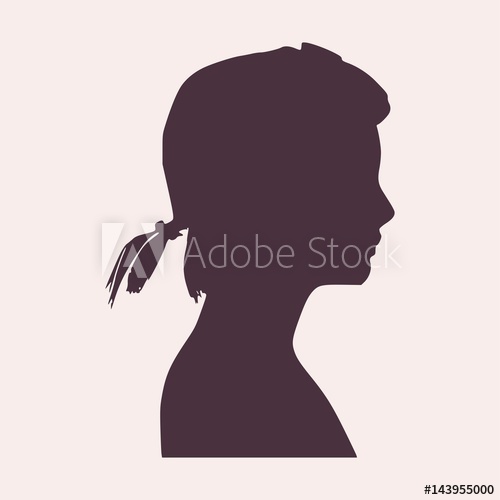 Face Side View Elegant Silhouette Of A Female Head Vector 500x500 Face Side View Elegant Silhouette Of A Female Head Vector