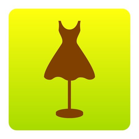 Mannequin With Dress Sign Vector Brown Icon 450x450 Mannequin With Dress Sign Vector Brown Icon