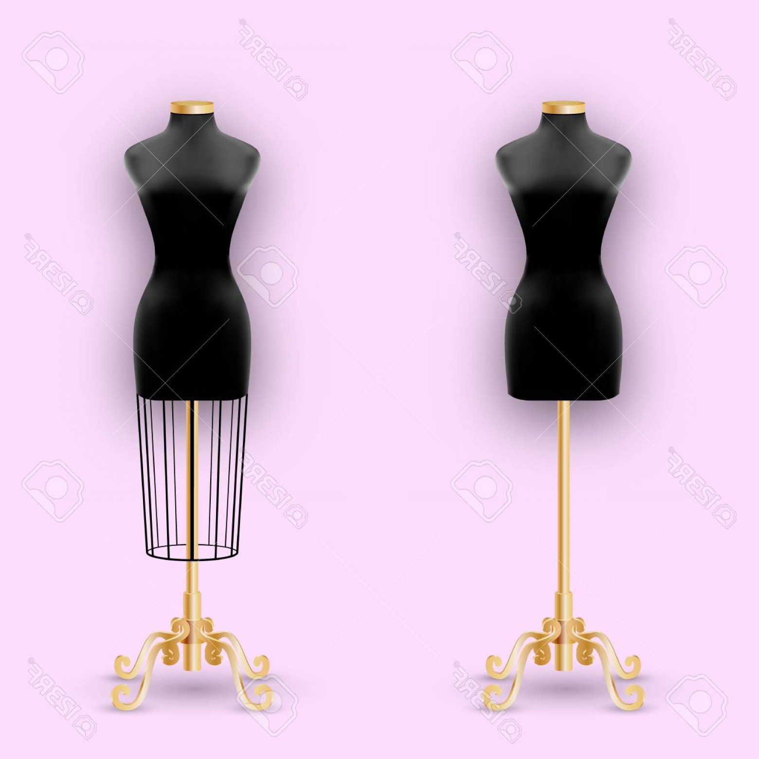 Photostock Vector Fashion Mannequin Or Dummies Black Silhouette 1560x1560 Photostock Vector Fashion Mannequin Or Dummies Black Silhouette