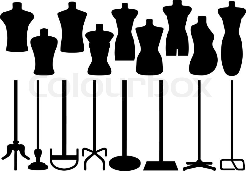 Set Of Different Tailor's Mannequin Stock Vector Colourbox 800x555 Set Of Different Tailor's Mannequin Stock Vector Colourbox