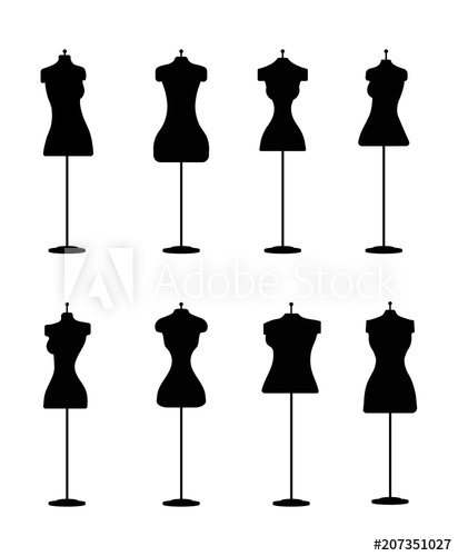 Silhouette Of Fashion Dress Forms 412x500 Silhouette Of Fashion Dress Forms