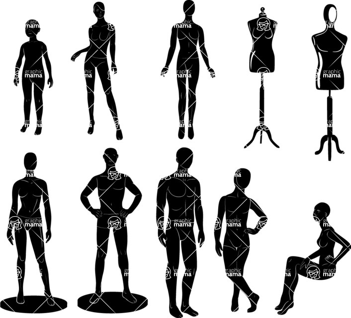 Vector Silhouettes Mega Bundle Graphicmama Vector Mannequin 706x640 Vector Silhouettes Mega Bundle Graphicmama Vector Mannequin