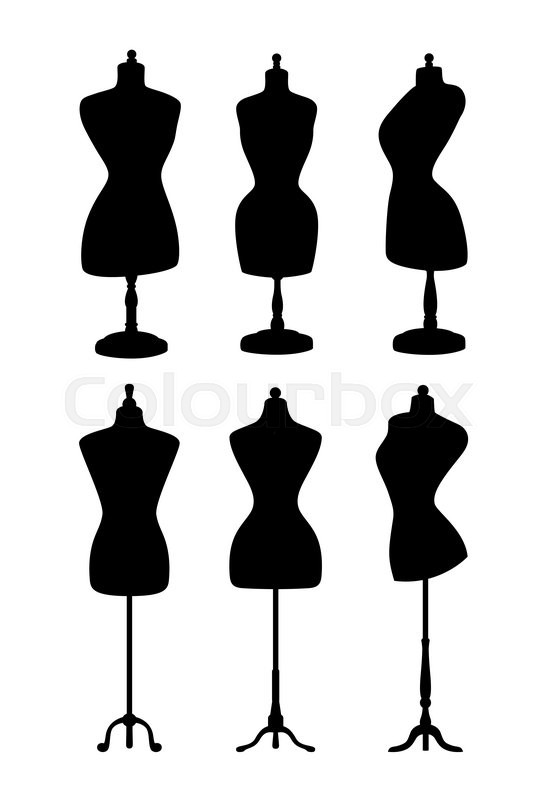 Vintage Mannequins Vector Silhouettes Stock Vector Colourbox 549x800 Vintage Mannequins Vector Silhouettes Stock Vector Colourbox