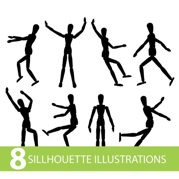 Wooden Mannequin Silhouette Illustrations Instant Download In Etsy 570x570 Wooden Mannequin Silhouette Illustrations Instant Download In Etsy