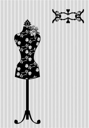 Black And White Silhouette Hanger Model Vector Sewing 297x425 Black And White Silhouette Hanger Model Vector Sewing