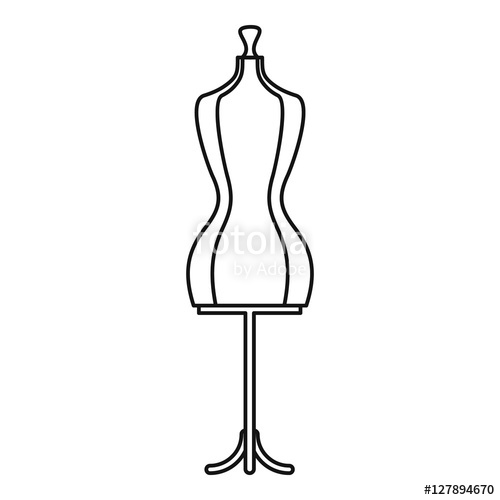 500x500 Mannequn Outline Illustration Of Mannequin Vector Icon