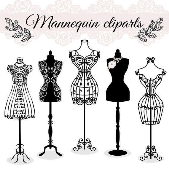 570x570 Premium Vector Hand Draw Mannequin, Fashion, Dress Forms Clipart