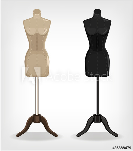 442x500 Sewing Mannequin Vector Illustration