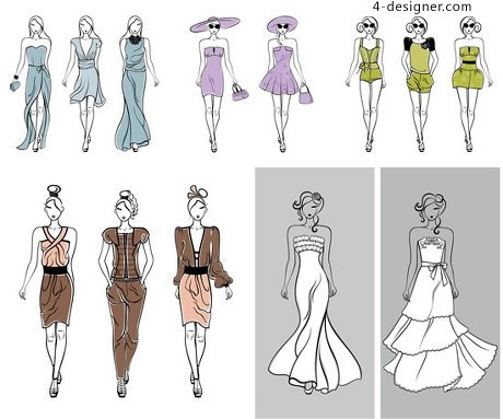 460x383 Designer Hand Painted Artwork Mannequin Vector Material
