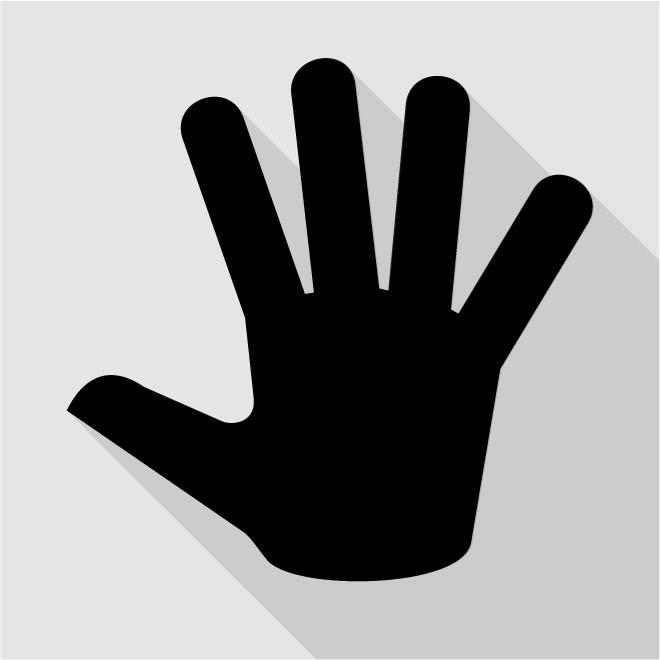 660x660 Human Hand Vector Icon
