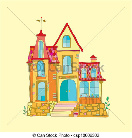 450x470 Mansion Vector Clipart