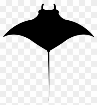 320x346 Manta Ray Rubber Stamp