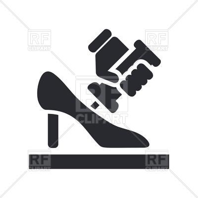 400x400 High Heels Shoe And Hand With Glue Tube