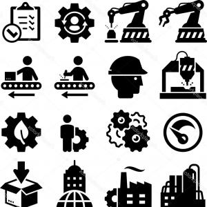 300x300 Photostock Vector Manufacturing Process Icon Isolated Vector