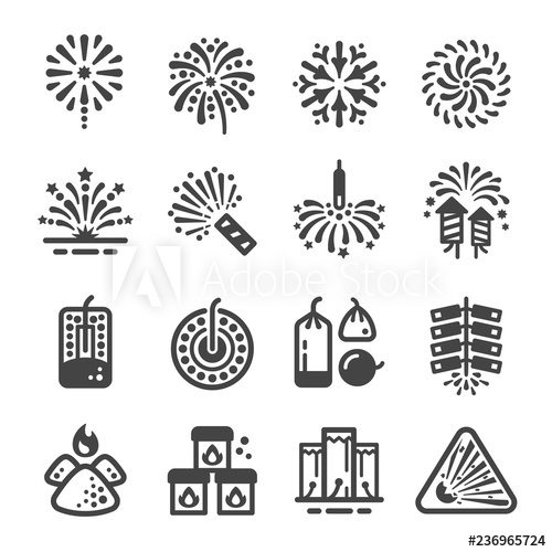500x500 Firework And Manufacturing Iconvector And Illustration