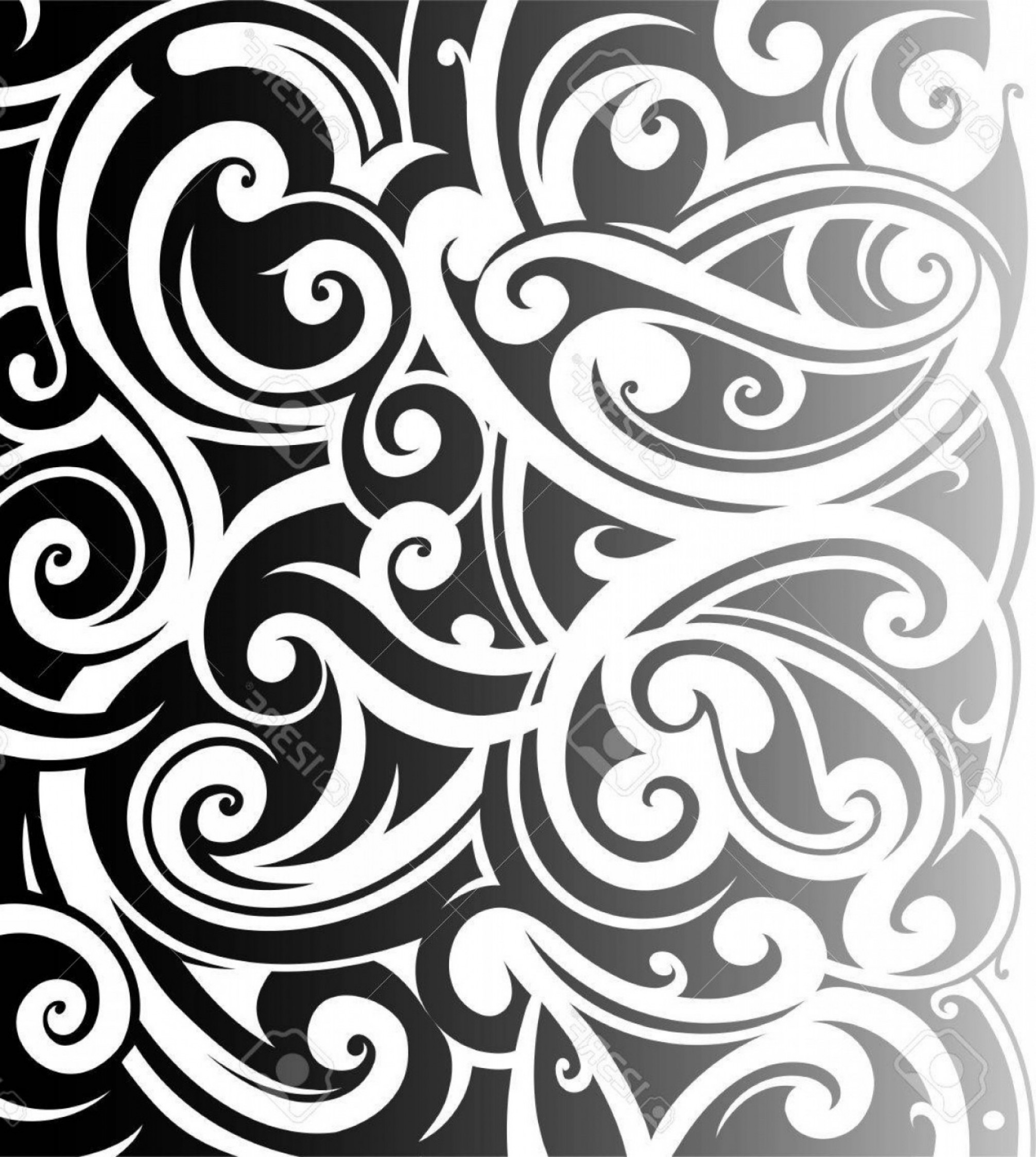 2012x2246 Photostock Vector Maori Style Ornament Good For Sleeve Tattoo