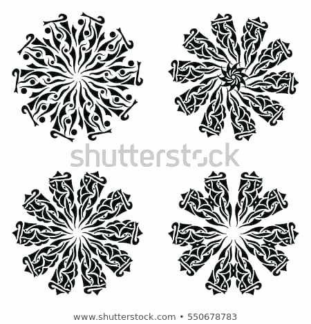 450x470 Tattoo Style Circular Ornament Design Set Vector Mandala Maori