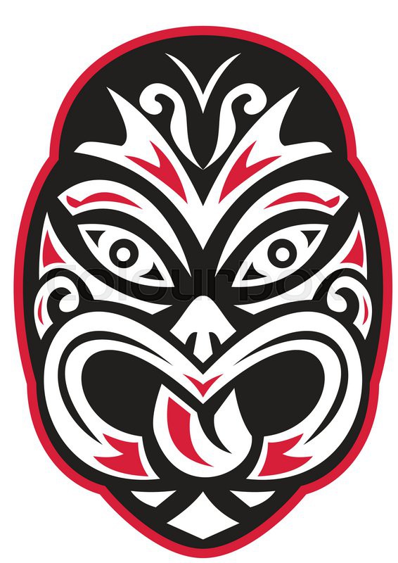 566x800 Vector Illustration Of A Maori Tiki Stock Vector Colourbox