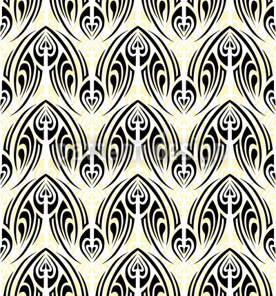 400x429 White Maori Vector Pattern