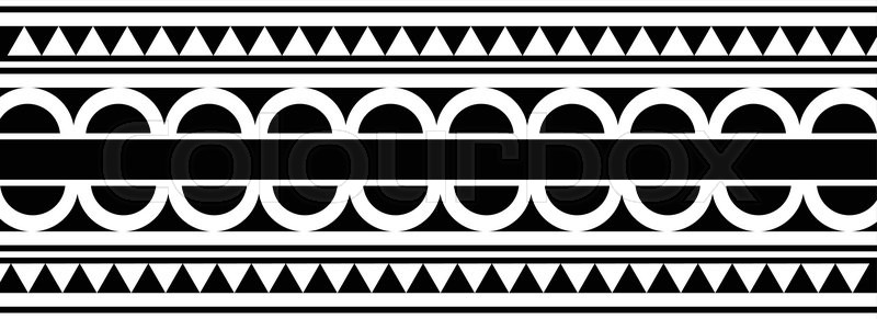 800x291 Maori Polynesian Style Bracelet Stock Vector Colourbox